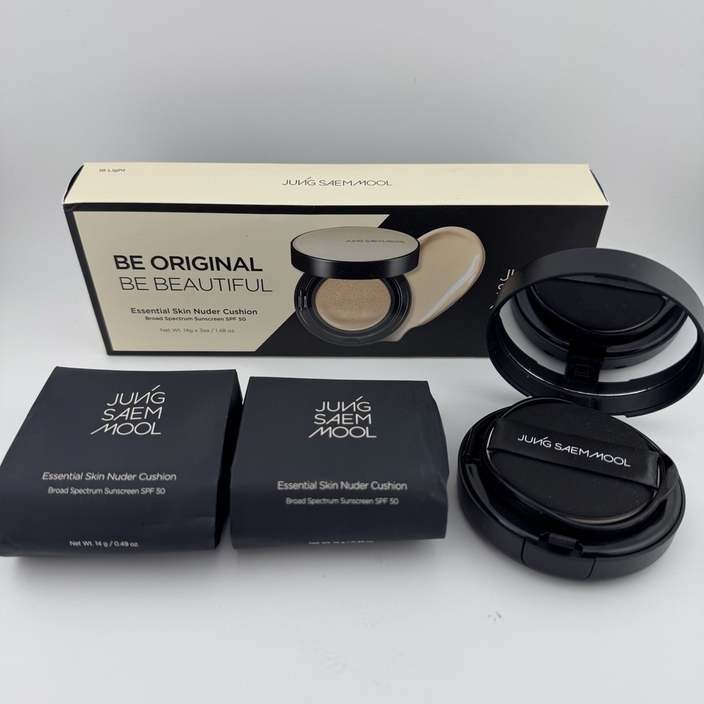 Jung Saem Mool Essential Skin Nuder Cushion Bundle 14g +2 Refills #19 Light
